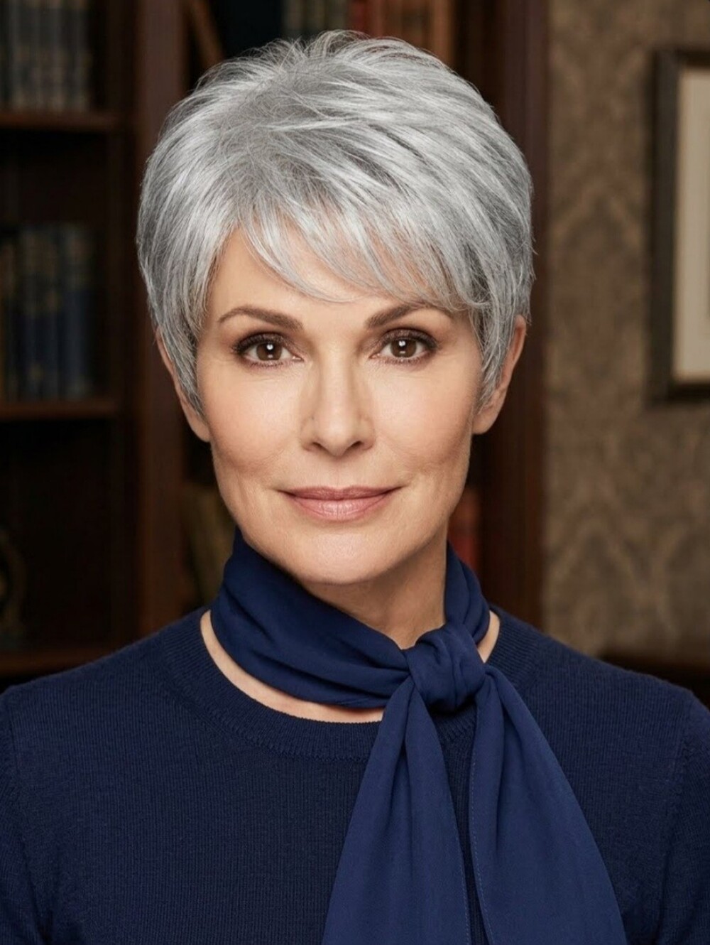 Elegant Gray Women's Wig